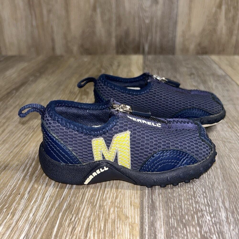 MERRELL Barrado Breeze Navy Blue Zip Up Shoes Toddler Infant Youth US Size 5
